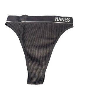 Hanes Originals Womens Size Medium Panty High-Cut Brief Black New Without Tags